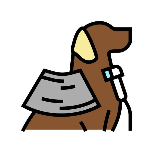 Ultrasonido examen doméstico mascota color icono vector ilustración — Vector de stock