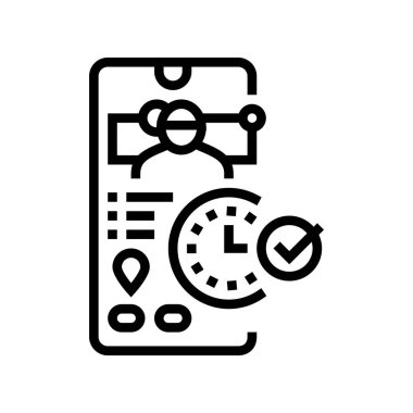 Dadı satırı simgesi çizimi rezervasyon ediliyor