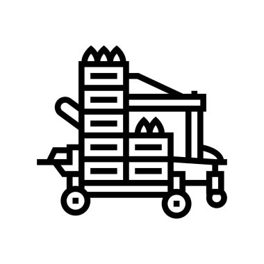 Nakil çiftliği ekipman hattı ikon vektör illüstrasyonuName