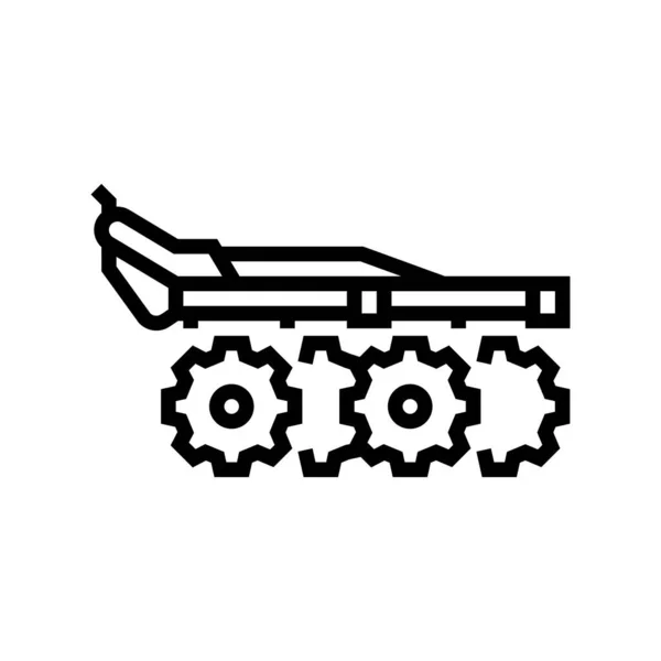 Egge landwirtschaftliche Geräte Linie Symbol Vektor Illustration — Stockvektor