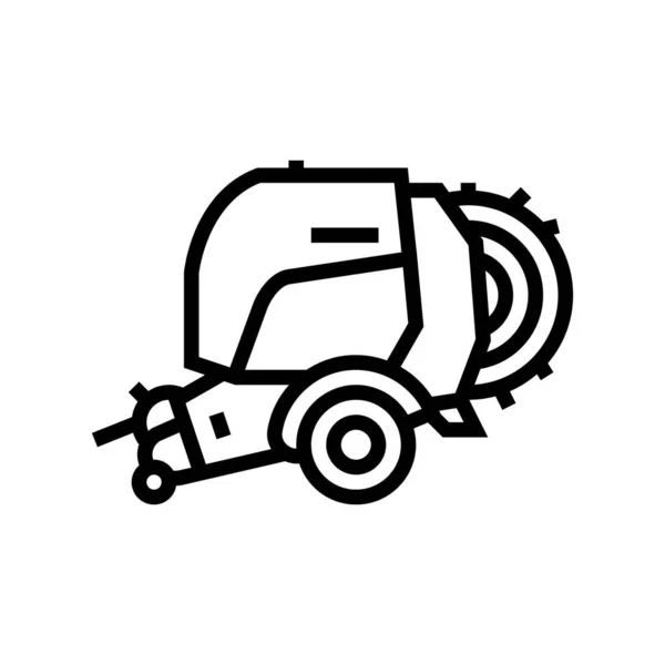 Baler farm tool line icon vector illustration — 图库矢量图片