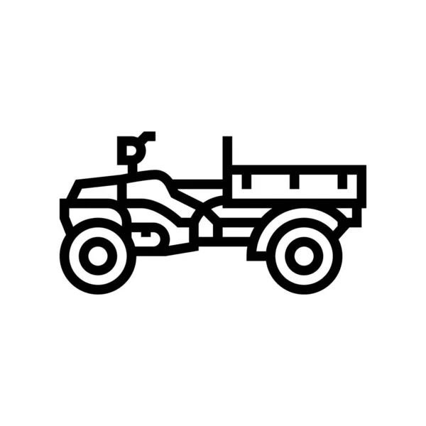 Atv farm transport line icon vector illustration — Vetor de Stock