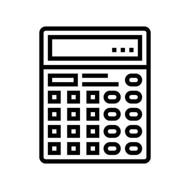 Satır simgesi çizimi için hesap makinesi dijital aygıtı
