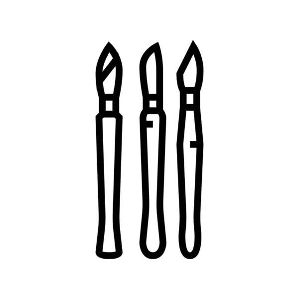 Messer medizinische Linie Symbol Vektor Illustration — Stockvektor