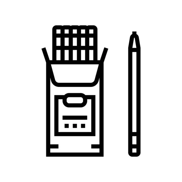 Nein. 2 Bleistiftlinie Symbol Vektor Illustration — Stockvektor