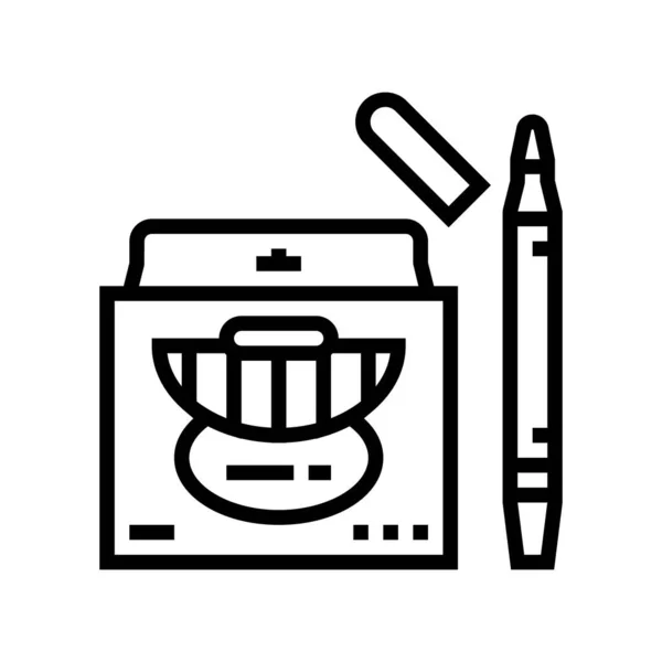 Markers package line icon vector illustration — стоковый вектор