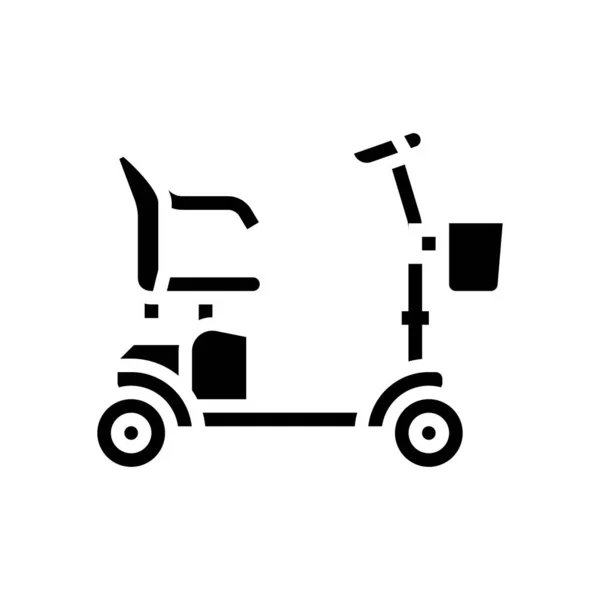 Scooter medical drive glyph icon vector illustration — Vetor de Stock