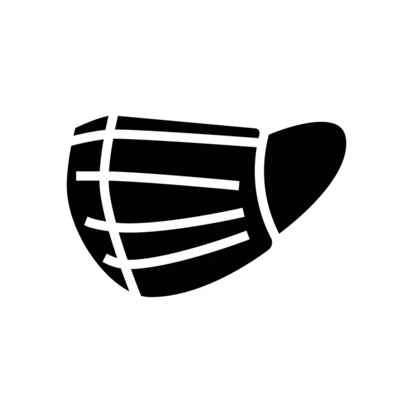 Gesichtsmaske Glyphensymbol Vektor Illustration — Stockvektor