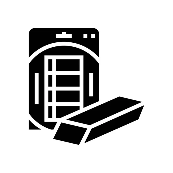 Eraser packaging glyph icon vector illustration — Stockvektor