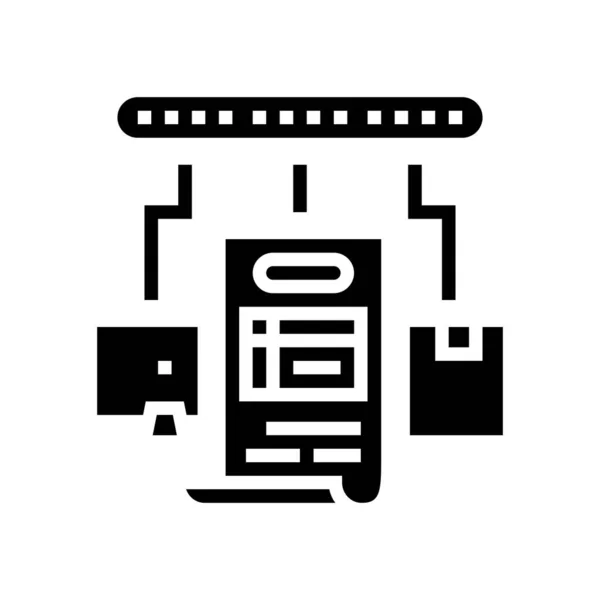 Numéro de suivi glyphe icône vectoriel illustration — Image vectorielle