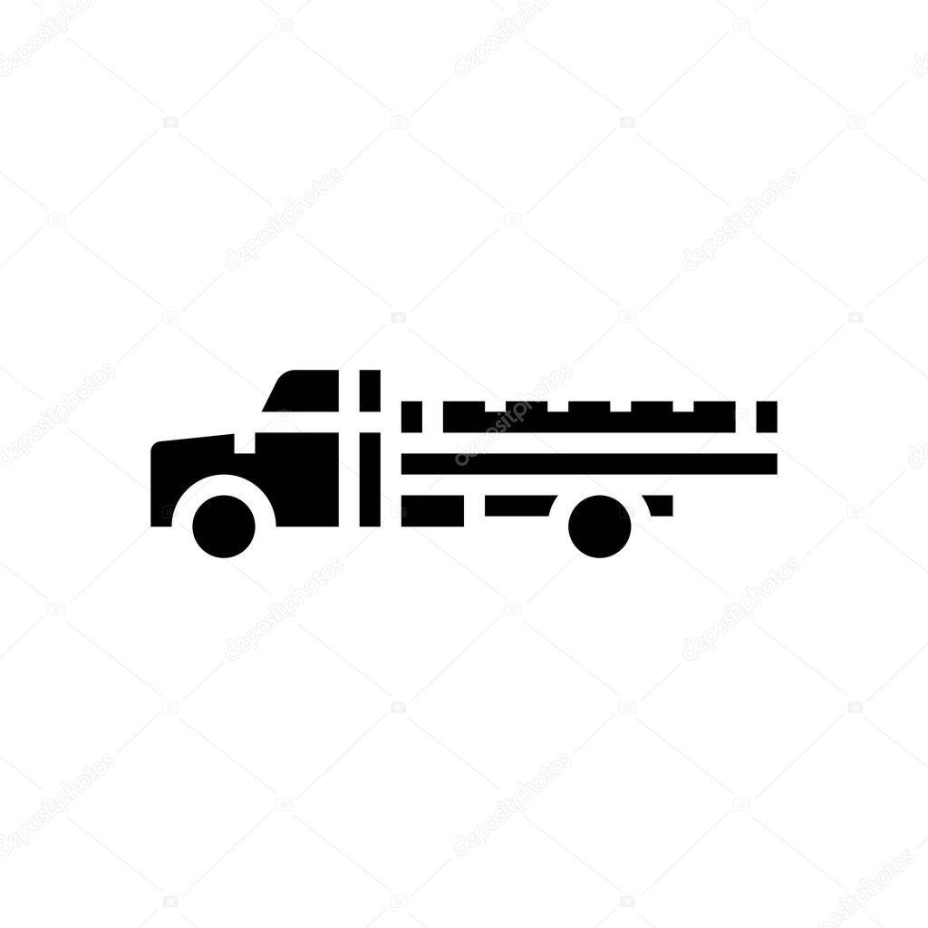truck farm transport glyph icon vector illustration