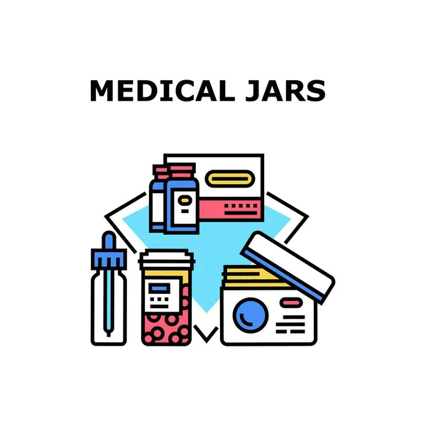 Medical jars icon vector illustration — Vettoriale Stock