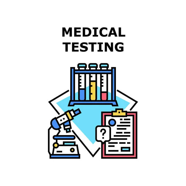 Медична іконка тестування Векторні ілюстрації — стоковий вектор