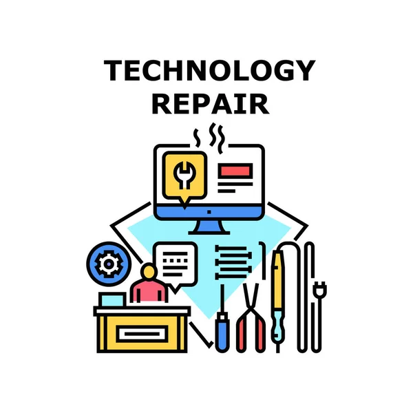 Technologie icône de réparation illustration vectorielle — Image vectorielle