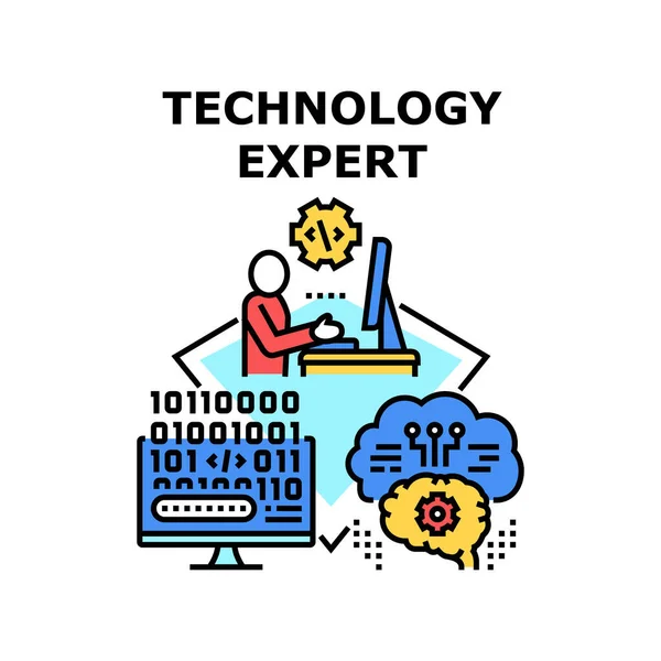 Technology expert icon vector illustration — Stock vektor