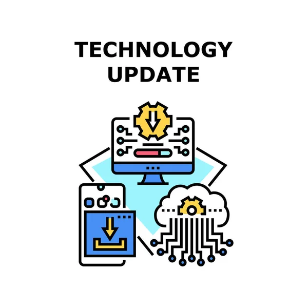 Icono de actualización de tecnología vector ilustración — Archivo Imágenes Vectoriales