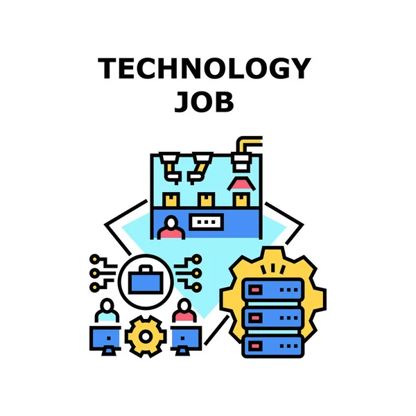 Tecnologia ícone de trabalho ilustração vetorial —  Vetores de Stock