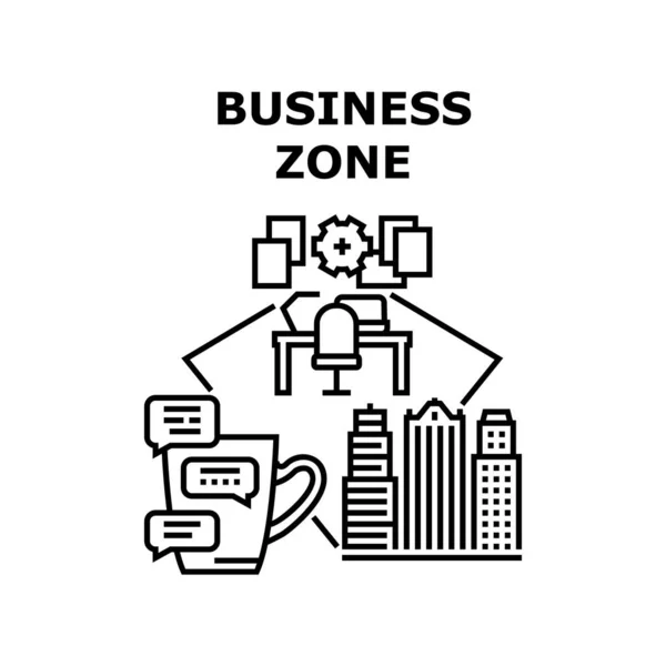 Icono de zona de negocio vector ilustración — Vector de stock