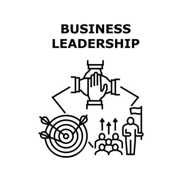 Icono de liderazgo empresarial vector ilustración — Vector de stock