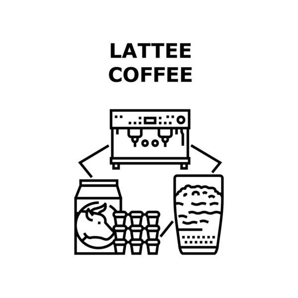 Ilustrace vektoru ikony latté — Stockový vektor