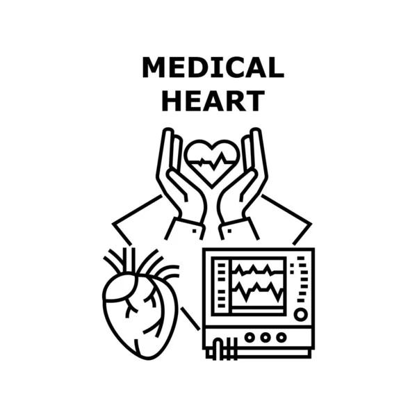 Ilustração médica do vetor do ícone do coração — Vetor de Stock