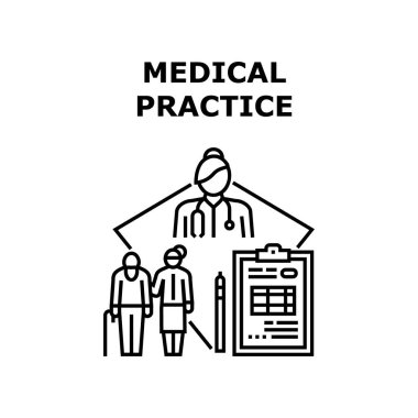 Tıbbi uygulama simgesi vektör illüstrasyonu