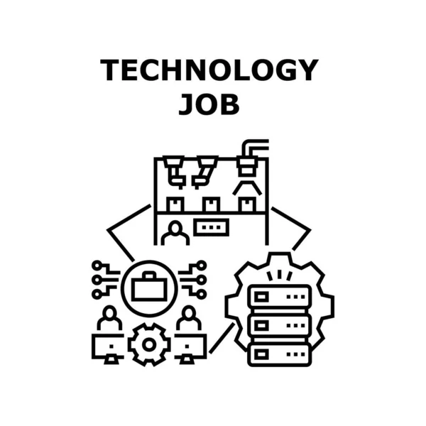 Ilustracja wektora pracy technologii — Wektor stockowy