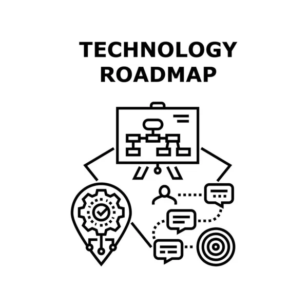 Technology roadmap icon vector illustration — Stockvektor