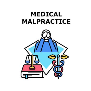 Tıbbi ihmal ikonu vektör illüstrasyonu