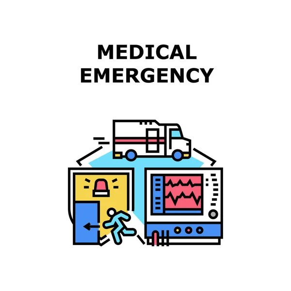 Icono de emergencia médica vector ilustración — Archivo Imágenes Vectoriales