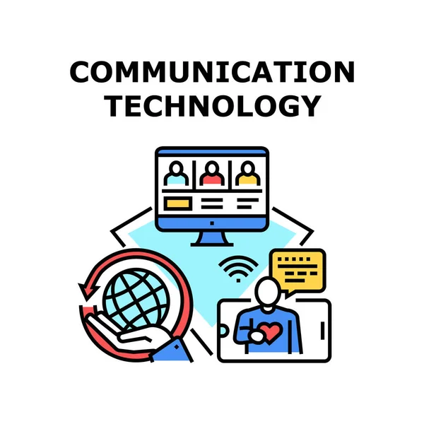 Tecnologia de comunicação ícone ilustração vetorial —  Vetores de Stock