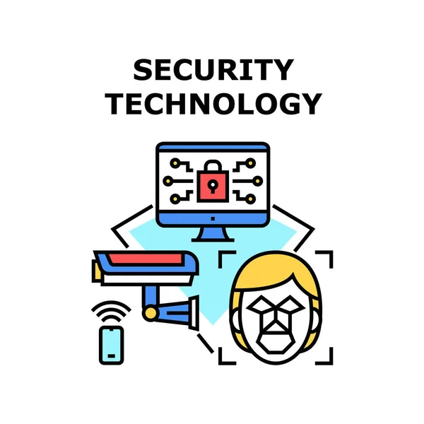 Icono de tecnología de seguridad vector ilustración — Vector de stock