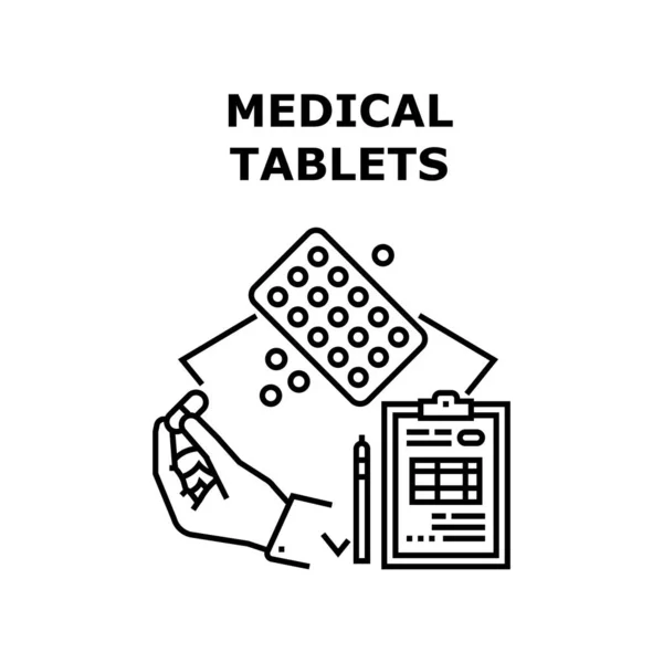 Ikona lékařských tablet vektorová ilustrace — Stockový vektor