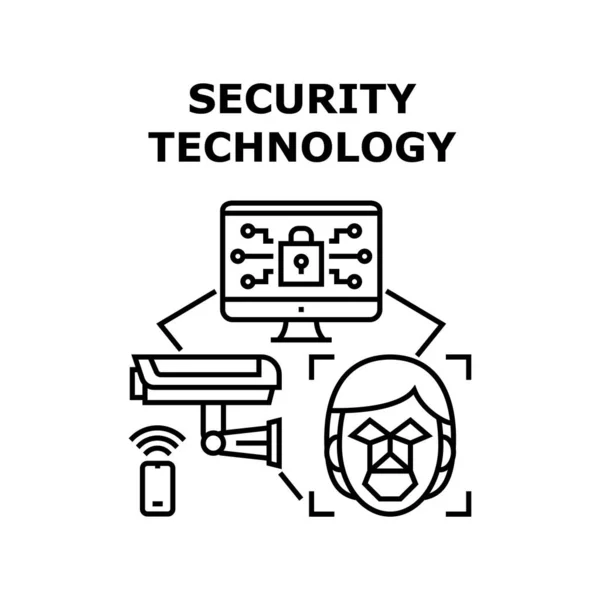 Icono de tecnología de seguridad vector ilustración — Vector de stock