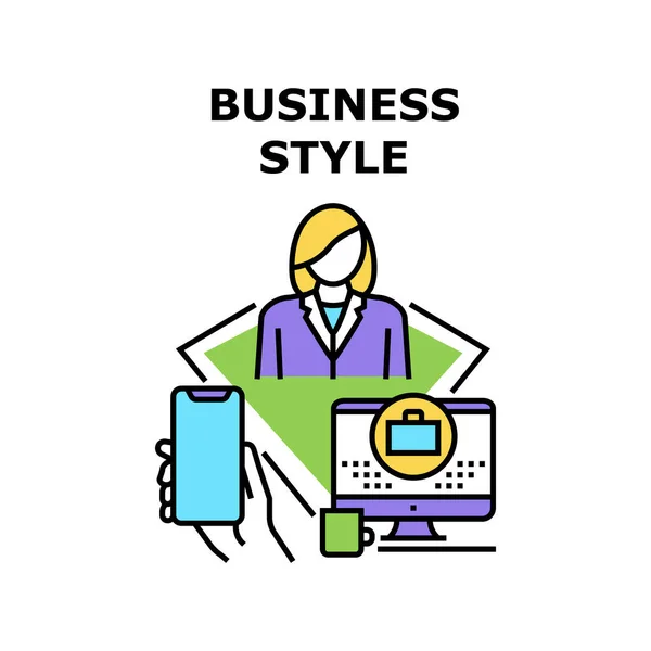 Business Style Vector Concept Illustration des couleurs — Image vectorielle