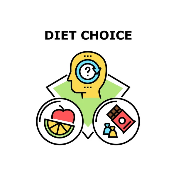 Diet Choice Vector Concept Color Illustration — Stock Vector