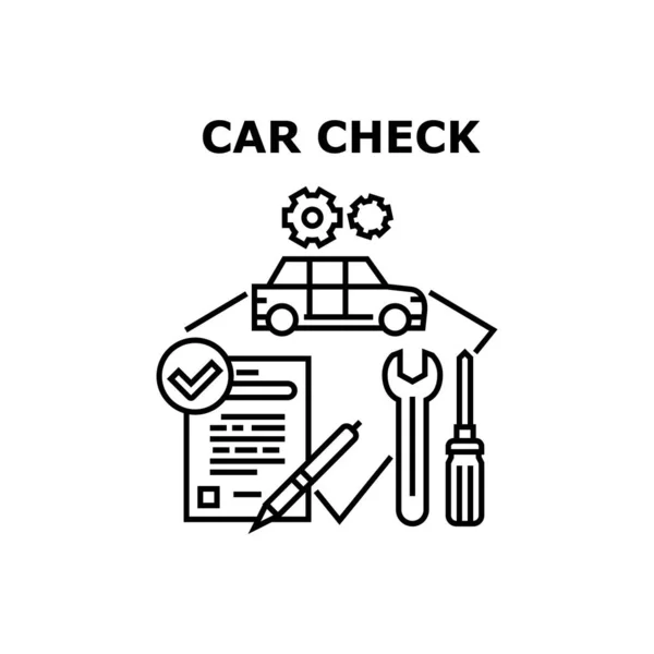 Car Check Tool Vector Concept Black Illustration — стоковый вектор