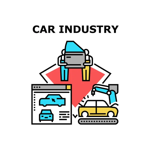 Automobilindustrie Vektor-Konzept Farbe Illustration — Stockvektor