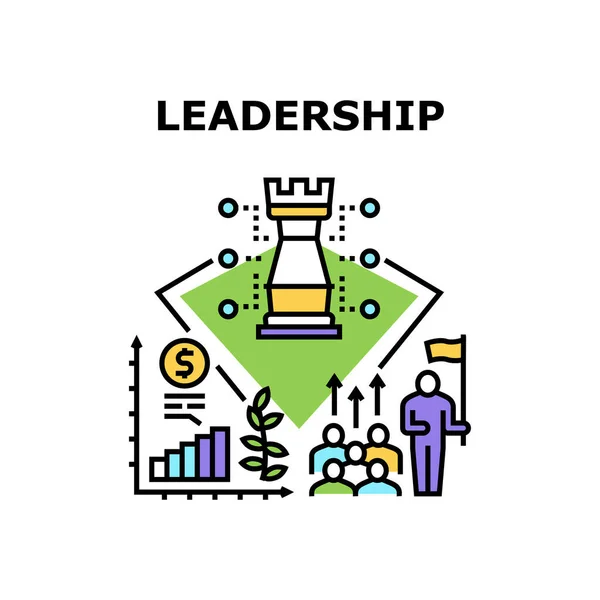 Leadership Skill Vector Concept Color Illustration — Vettoriale Stock