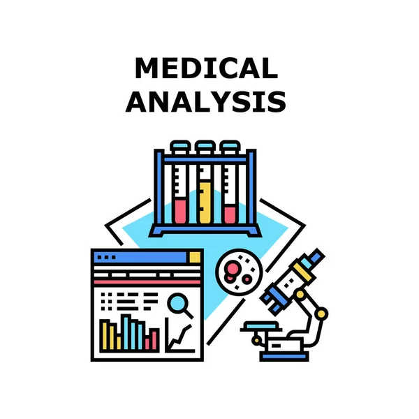 Медичний аналіз Вектор Концепція Кольорова ілюстрація — стоковий вектор