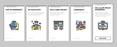 Yükseköğretim ve Mezuniyet Simgelerinde Vektörü Ayarla