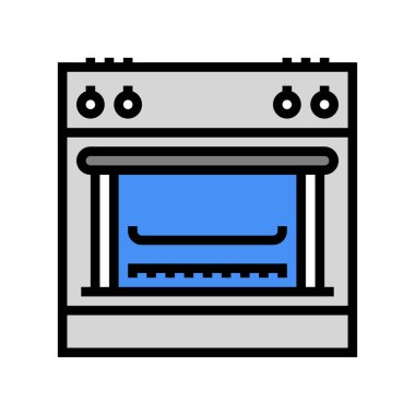 gaz aralığı renk ikonu vektör çizimi