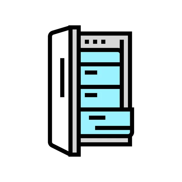 Freezer equipment color icon vector illustration — Vettoriale Stock