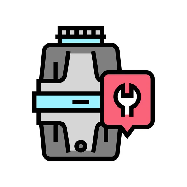 Garbage disposal repair color icon vector illustration —  Vetores de Stock