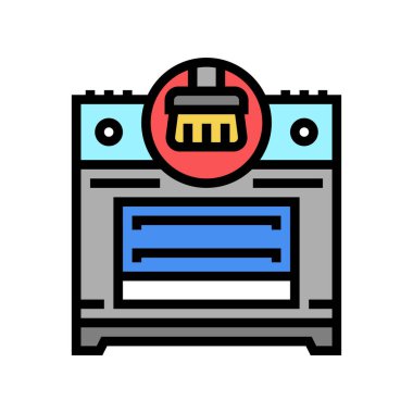 aralık fırın temizleme renk ikonu vektör illüstrasyonu