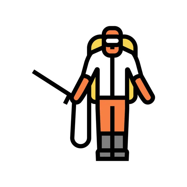 Spuiten man kleur pictogram vector illustratie — Stockvector