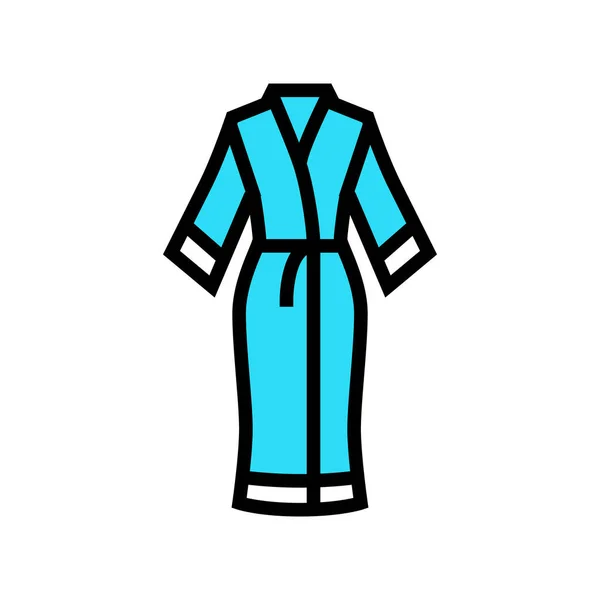 Badjas zijde kleur pictogram vector illustratie — Stockvector