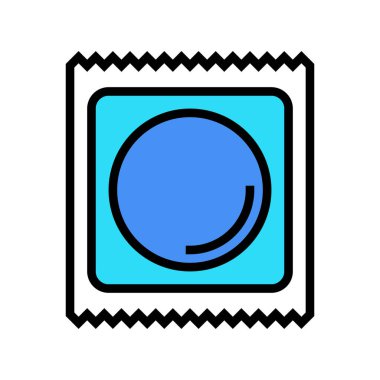 prezervatif paketi renk vektör çizimi