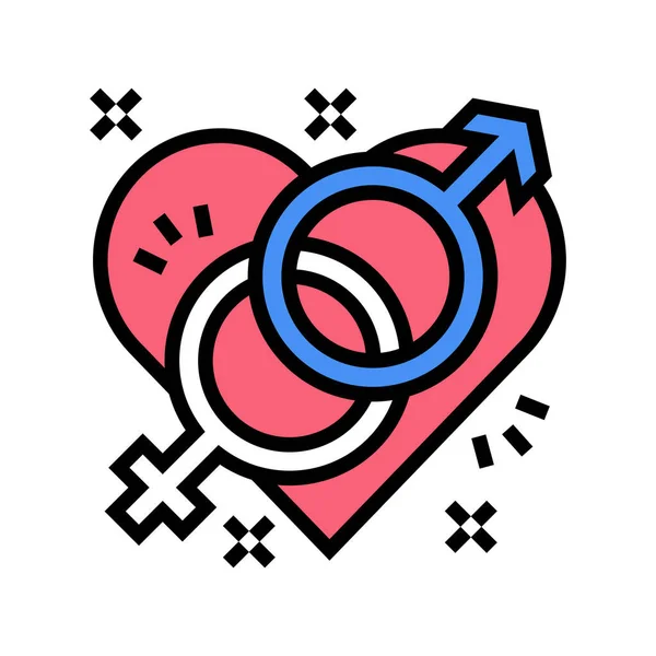Orgasmo sexo color icono vector ilustración — Vector de stock