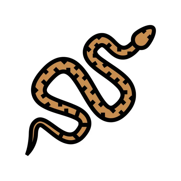 Kígyó állatkert színes ikon vektor illusztráció — Stock Vector